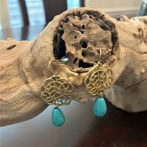 Gold & Turquoise Earrings